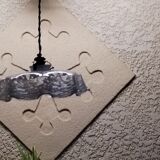 Clichy white glass portable lamp