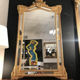 Mirror gilded with bevelled ice sheet 170x98cm