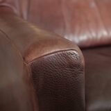 Oxblood leather sofa DeSede DS-72b