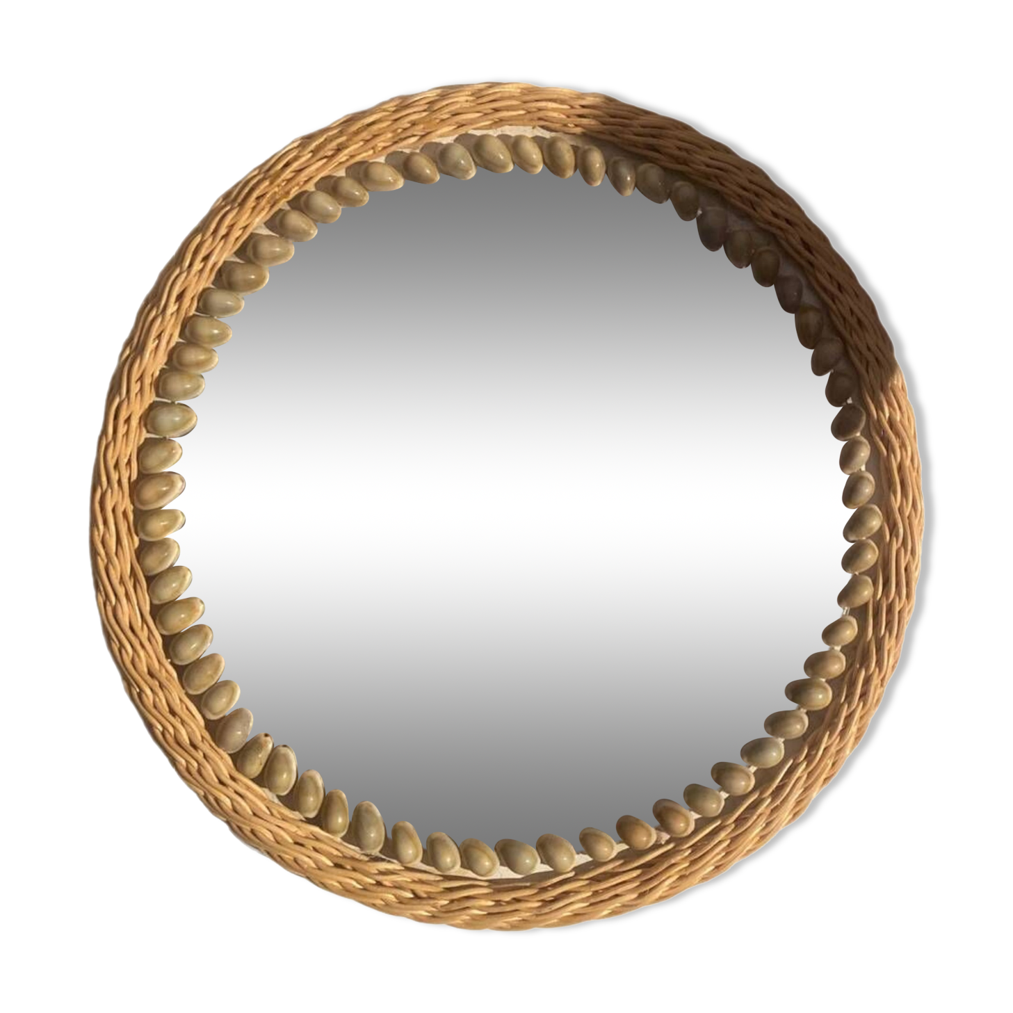 Miroir en rotin