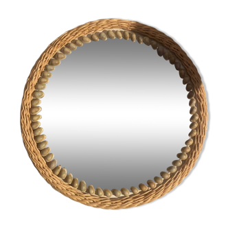 Rattan mirror