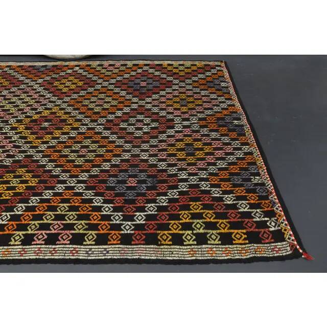 Vintage Turkish Oushak Handmade Wool Cotton Brown Area Rug 180x291