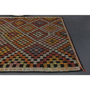 Vintage Turkish Oushak Handmade Wool Cotton Brown Area Rug 180x291