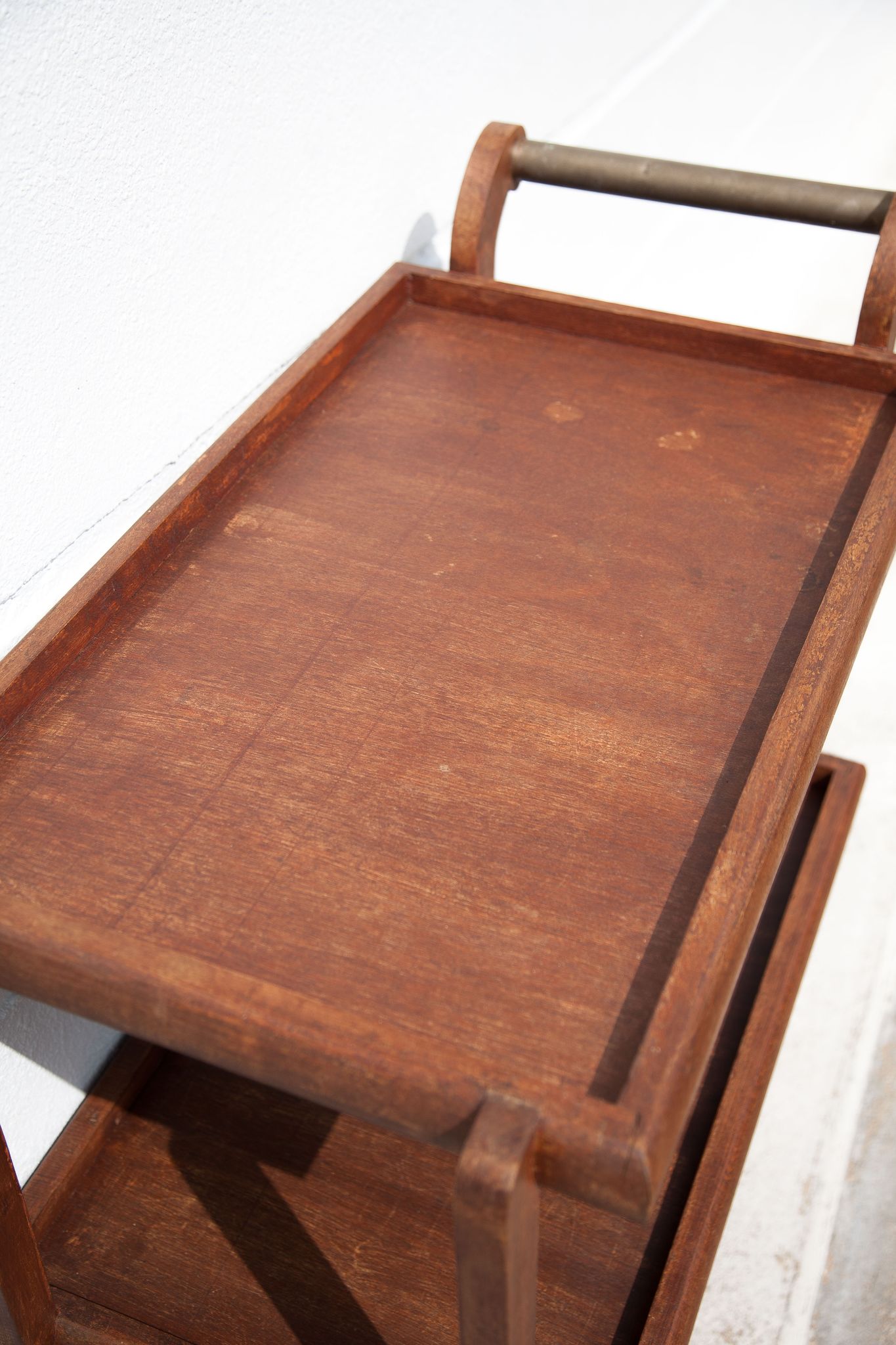 Vintage wood dessert, roller bar, roller table, servant, vintage wood dessert table