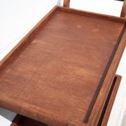 Vintage wood dessert, roller bar, roller table, servant, vintage wood dessert table