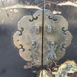 Asian turntable/vinyl cabinet in lacquered wood