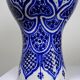 Large Moroccan vase/jar Fez handmade ceramic Khabia 19th-20th century cobalt
