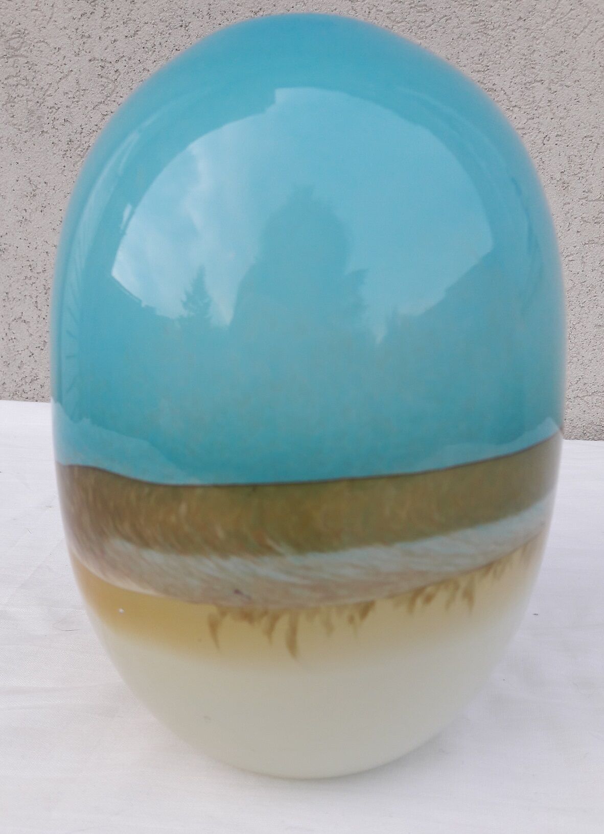 Blue glass vase