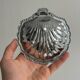 Silver-plated metal shell butter dish