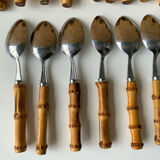 Vintage bamboo cutlery set