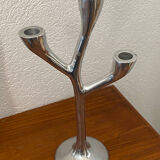 Organic-shaped cast aluminium candlestick