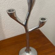 Bougeoir en fonte d’aluminium de forme organique