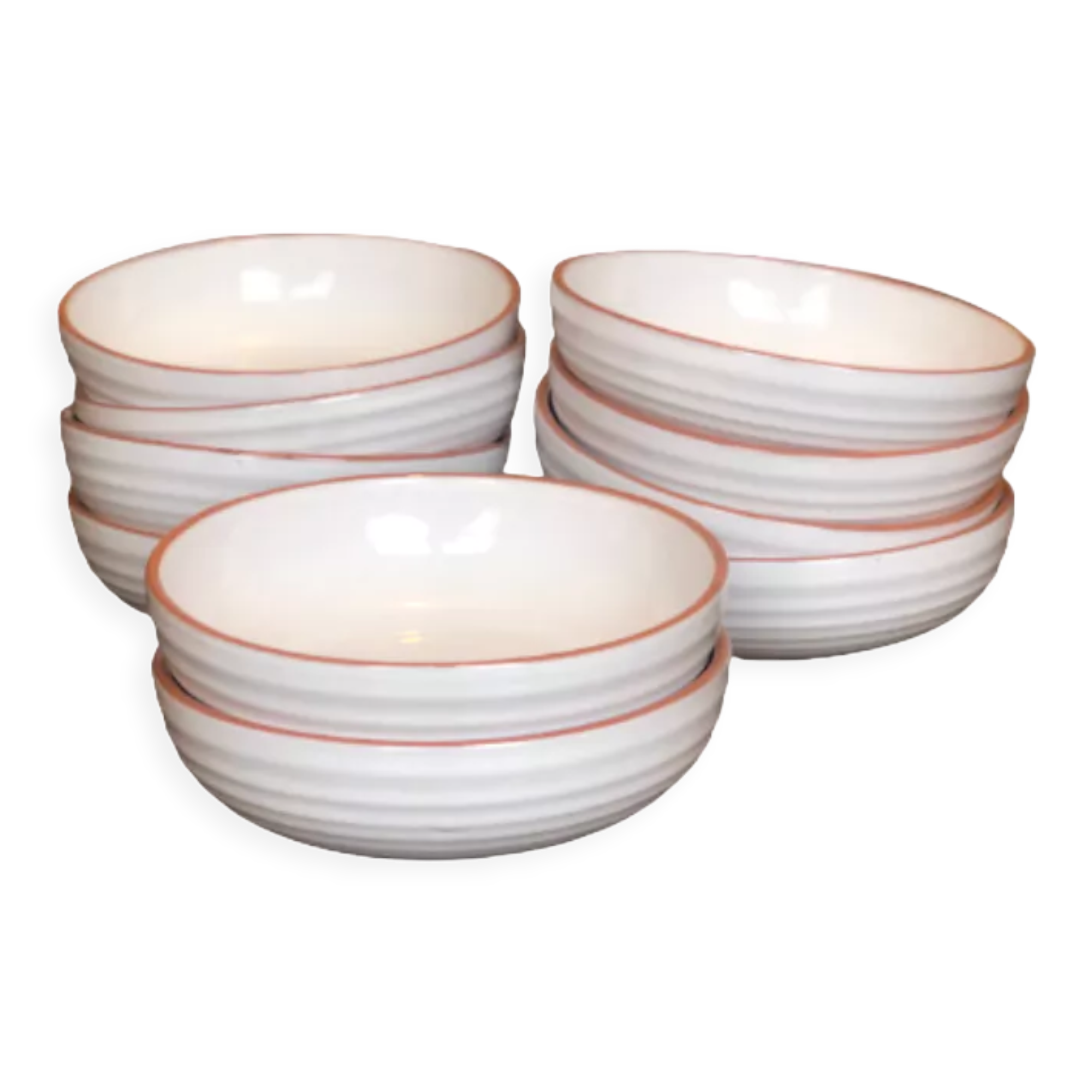 Set of 10 bowls or caps