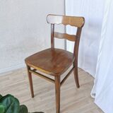 Vintage Wooden Dining Chair: Tyrolean Farmhouse Bistro, 1970s