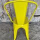 Chaise Industrielle Style TOLIX Metal Jaune Vintage #D709