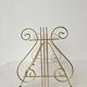 Vintage gold metal vinyl record rack '60s/'70s