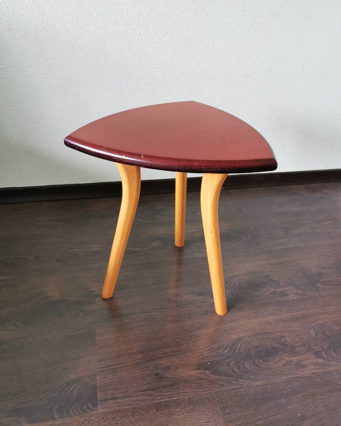 Wooden 1970s tabouret