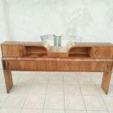 Art deco headboard in walnut bramble