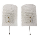 Pair of 1960s vintage wall lamps in crystal brass Italian design