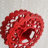 iron candle holder vintage red cellar rat