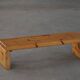 Brutalist modern Swedish table/bench in solid pine, mid-20th century, 1960s.