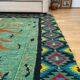 Romanian vintage rug with deers, nature scenery