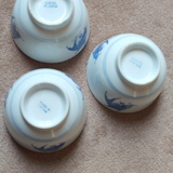 3 Chinese porcelain carp bowls