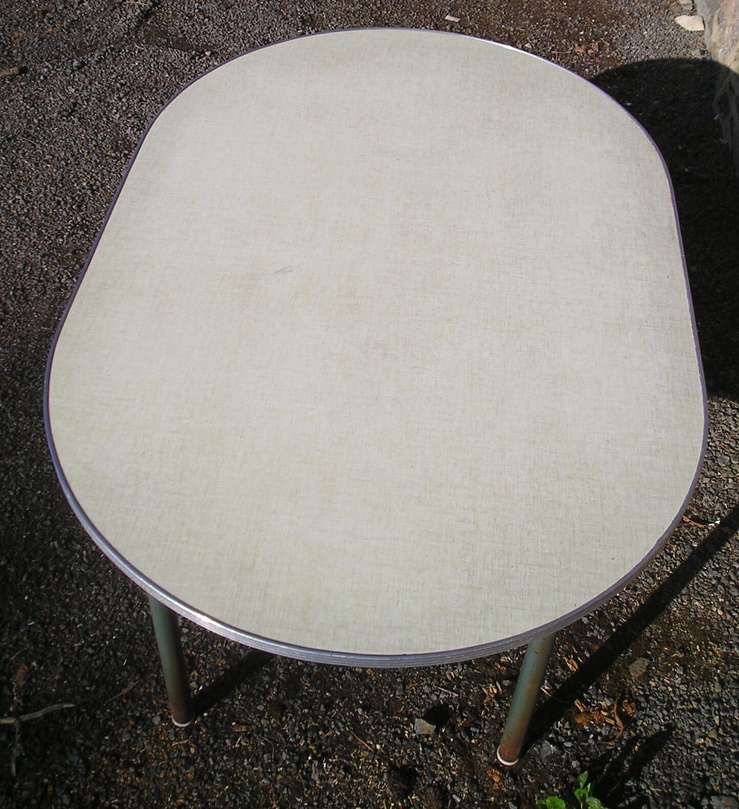 Oval formica coffee table, 70s