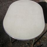 Oval formica coffee table, 70s