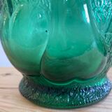 Vintage green glass vase year 1950 Bambicho Marseille fruit décor