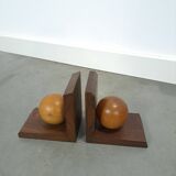 Vintage vieux houten boekensteun