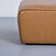 Paire de repose pieds/poufs cuir marron ds-47 de sede éditeur années 70'