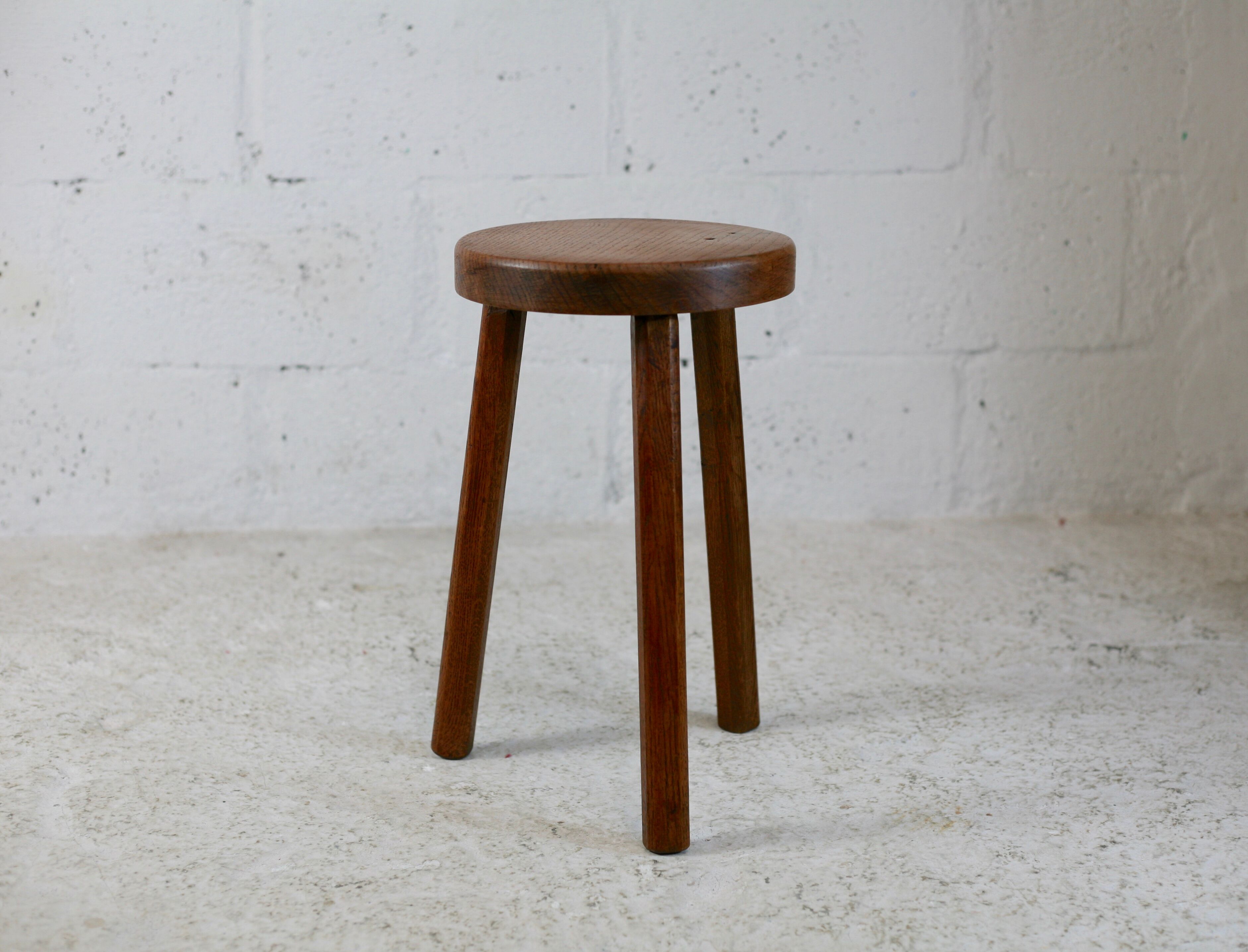 Tripod stool. Wood. France, circa 1950