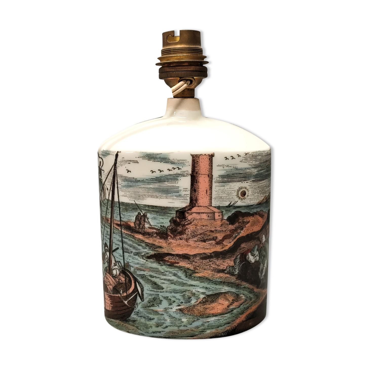 Vintage Florentine Ceramic Bedside Lamp Foot ~ 60s