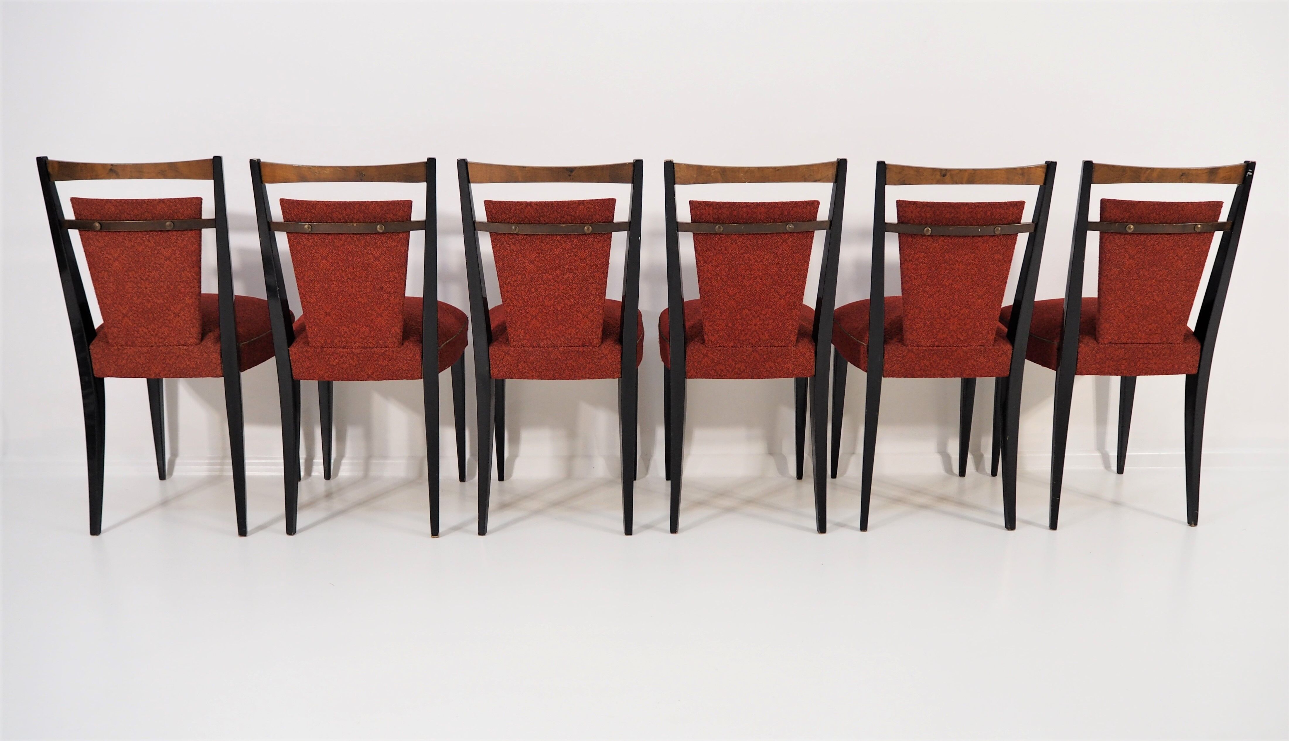 Table and 6 chairs for the dining room of the '70s