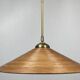 Lampe à suspension pencil split reed, rotin, bambou et laiton, italie, 1970s