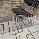 Set of four vintage 1970 sled chairs