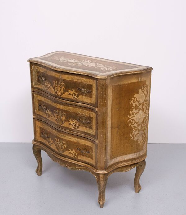 Commode florentine vintage en bois italienne des années 1970