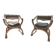 Pair of Curule armchairs
