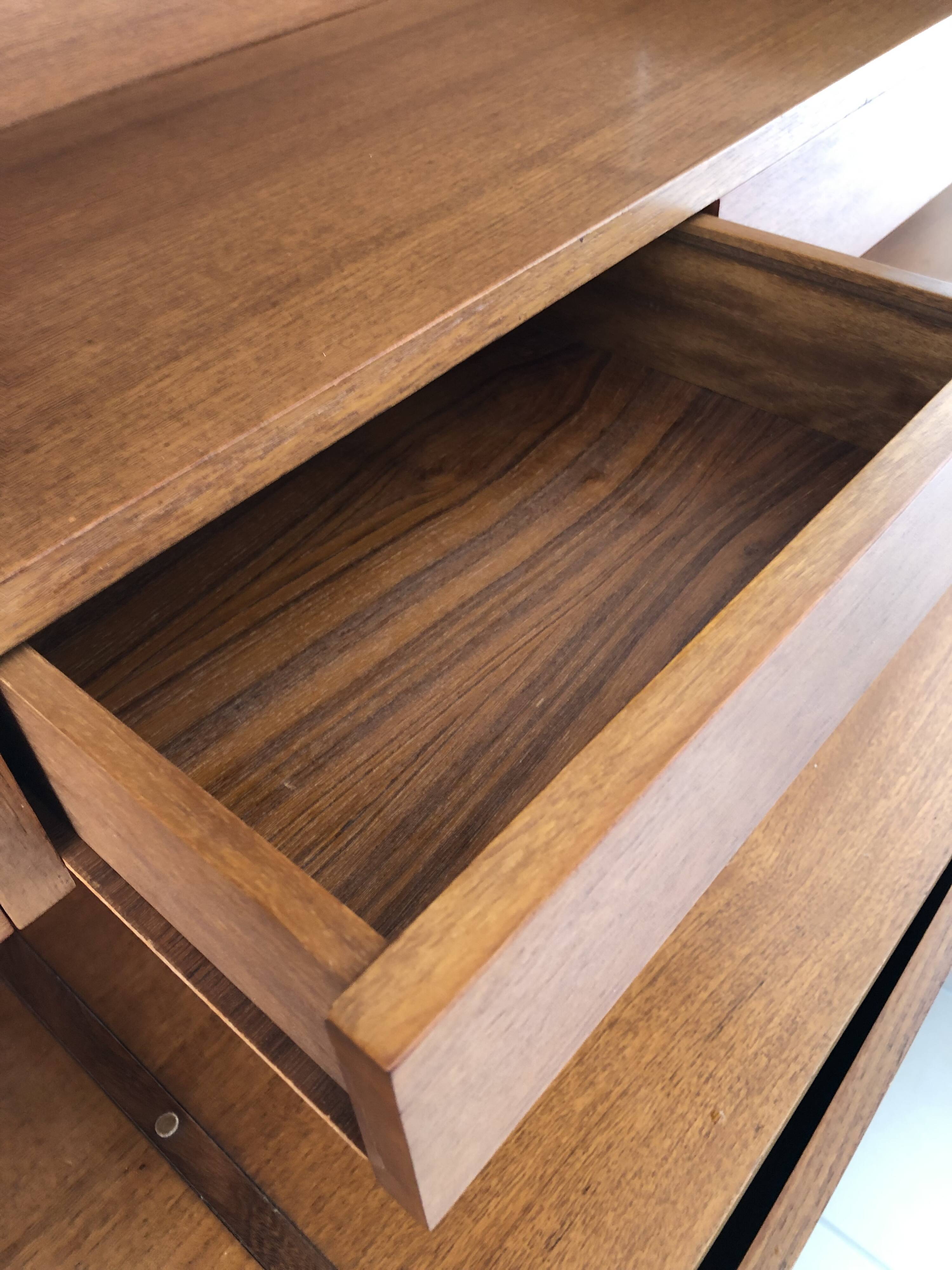 1960s teak wall unit