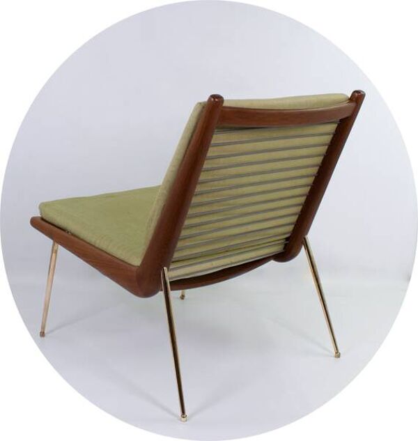 Fauteuil BOOMERANG  de P. HVIDT & NIELSEN, éd. original, restauré, 1950