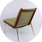 BOOMERANG ARMCHAIR by P. HVIDT & NIELSEN, ed. original, restored, 1950