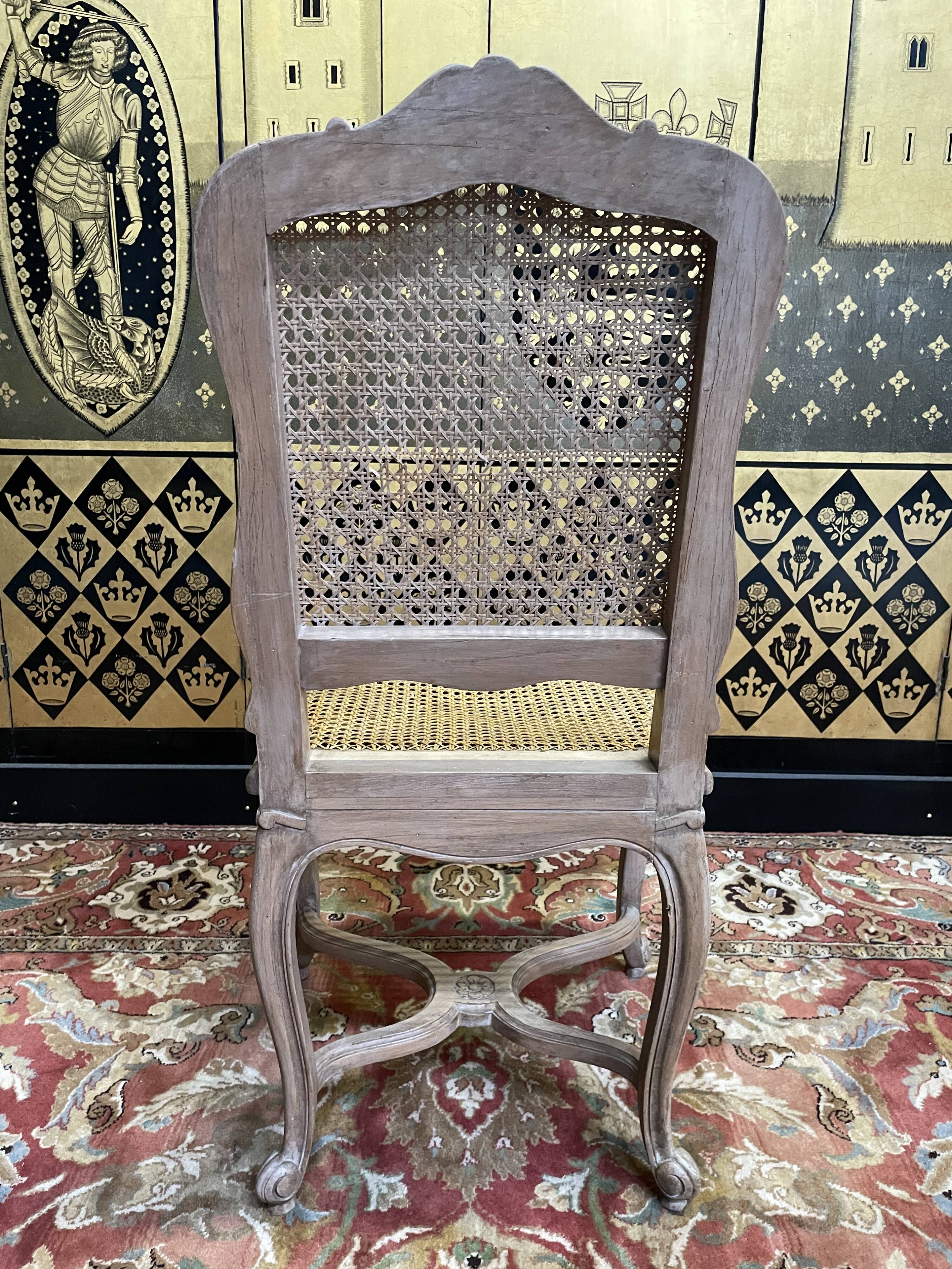 Set of 6 Louis XV style caned chairs - Regency