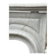 Imposante cheminée de style louis xv en marbre blanc de carrare vers 1880