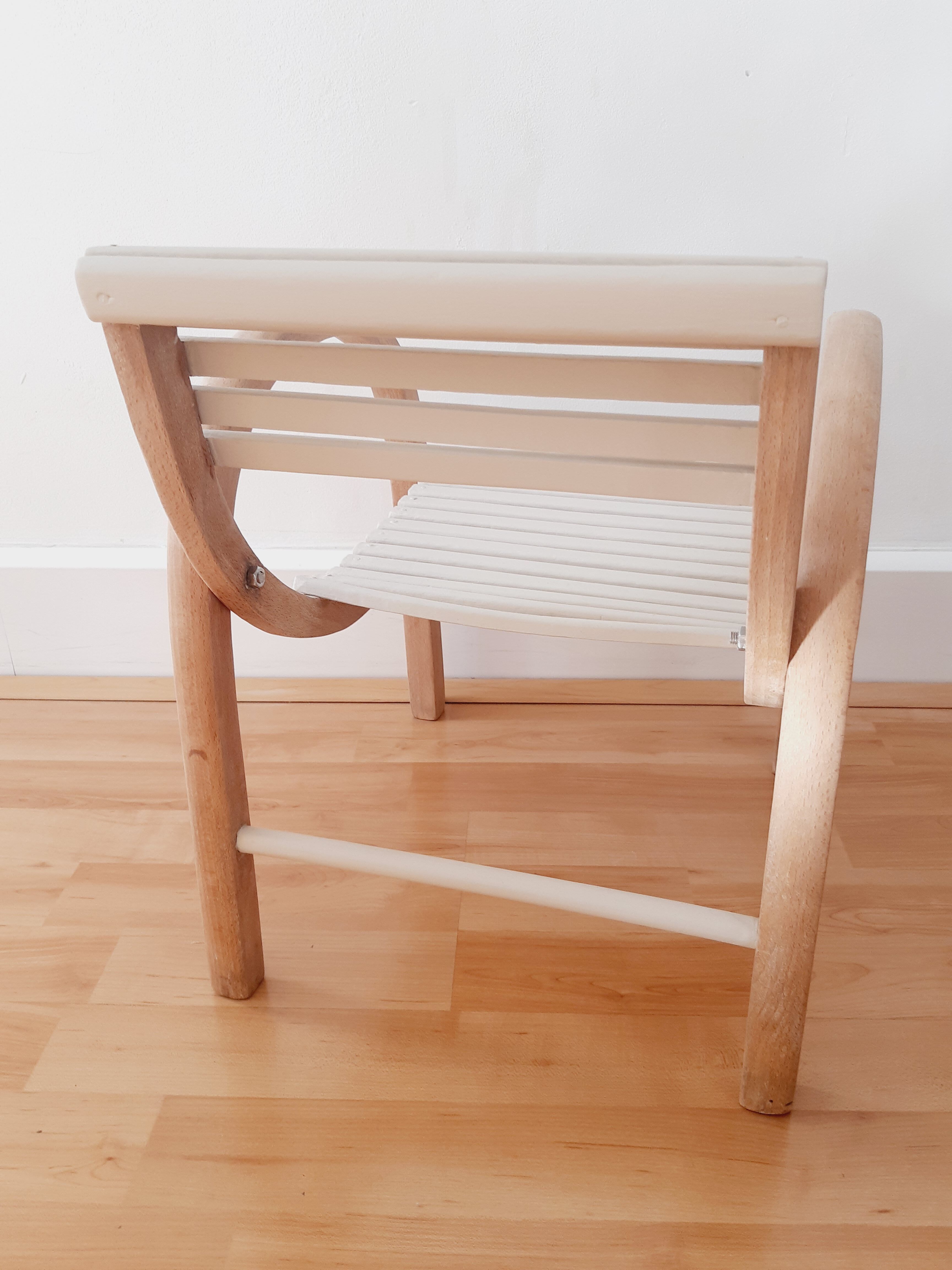 Baumann chair curved wood