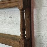 Old oak shelf back of glass counter wall