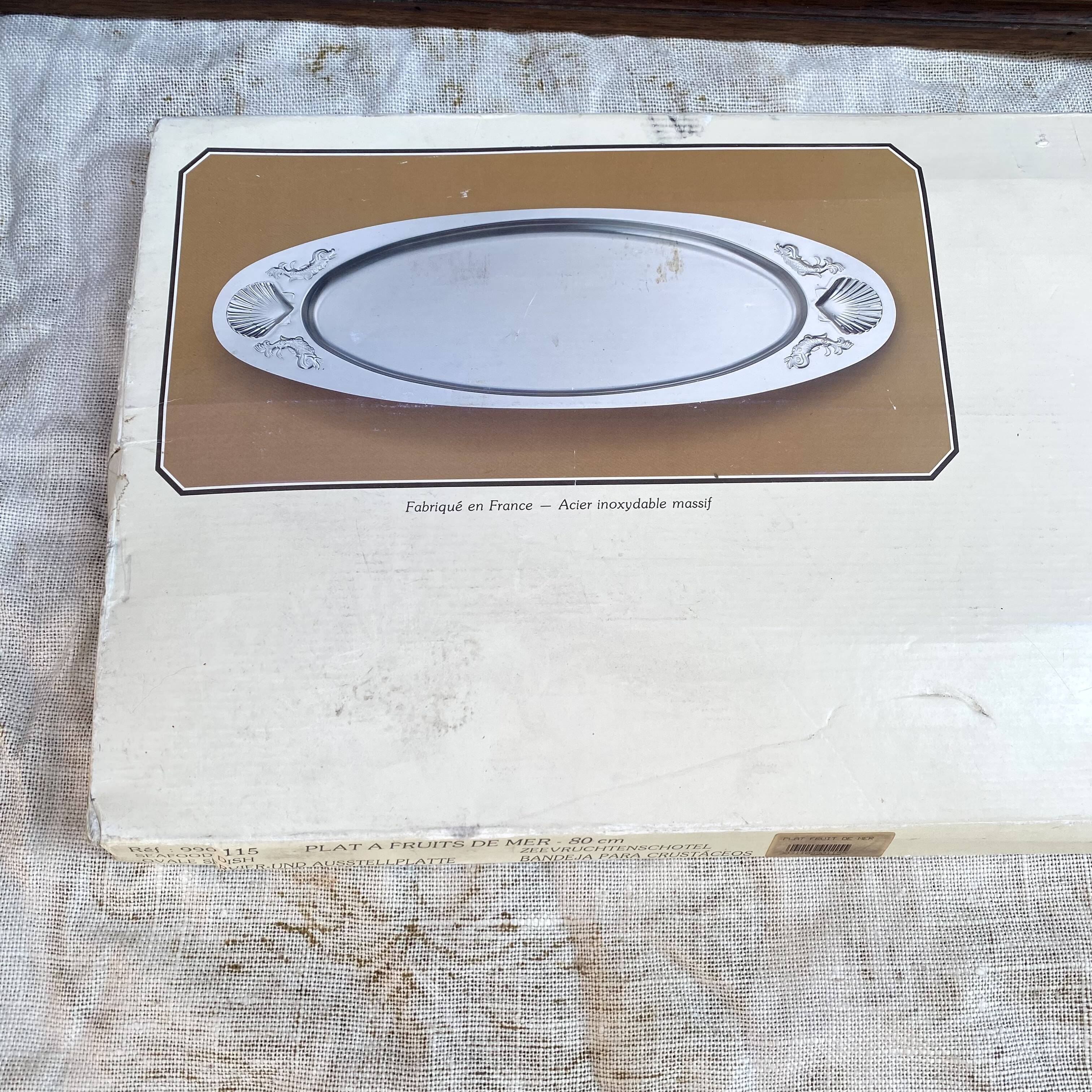 Stainless steel plate for fish and shellfish Jean Couzon