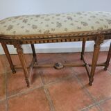 Antique walnut piano bench