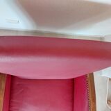 Raspberry red art deco armchair