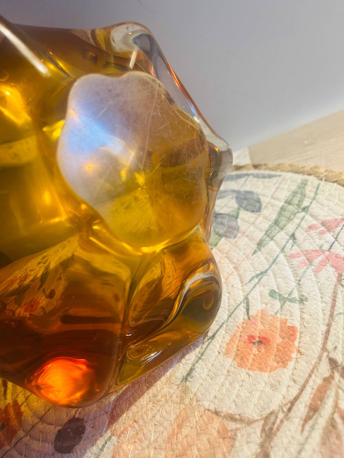 Murano ashtray year 60/70 orange